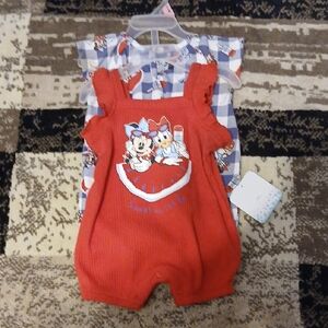 Disney Red Baby Romper with Characters
